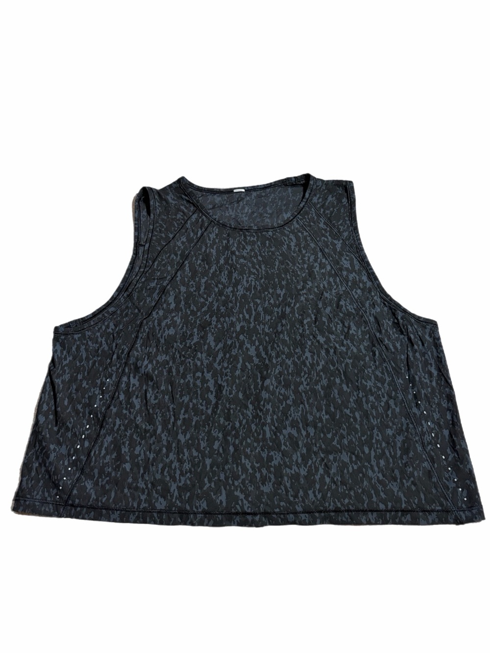 Lululemon Sculpt Cropped Tank Top (Leopard Camo Deep Coal Multi/Black) Size 10